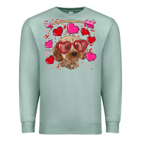 Seafoam valentine's day cockapoo Premium Sweatshirt - RanaPortraitStore