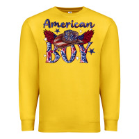 Lemon American boy with cowboy Premium Sweatshirt - texasbilliewilder