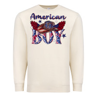 Sandshell American boy with cowboy Premium Sweatshirt - texasbilliewilder