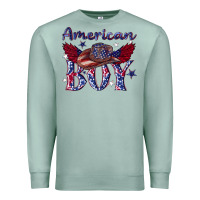 American Boy With Cowboy Premium Sweatshirt | Teevron