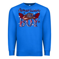 True Royal American boy with cowboy Premium Sweatshirt - texasbilliewilder