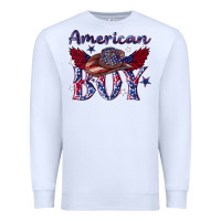 White American boy with cowboy Premium Sweatshirt - texasbilliewilder