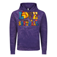 Cloud Purple love softball Vintage Hoodie - AdoDesignShop