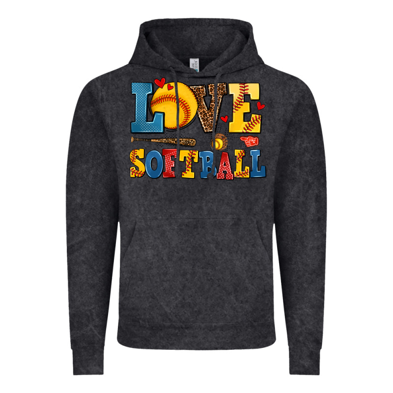 Love Softball Vintage Hoodie by AdoDesignShop | Teevron