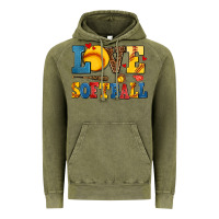Vintage Olive love softball Vintage Hoodie - AdoDesignShop
