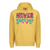 Antique Gold never give up Premium Hoodie - JahusDesignShop