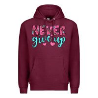 Burgundy never give up Premium Hoodie - JahusDesignShop