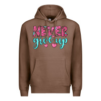 Chestnut never give up Premium Hoodie - JahusDesignShop
