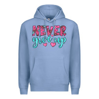 Colony Blue never give up Premium Hoodie - JahusDesignShop