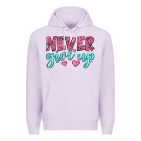 Lilac never give up Premium Hoodie - JahusDesignShop