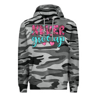 Slate Camo never give up Premium Hoodie - JahusDesignShop