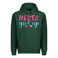 Sports Green never give up Premium Hoodie - JahusDesignShop