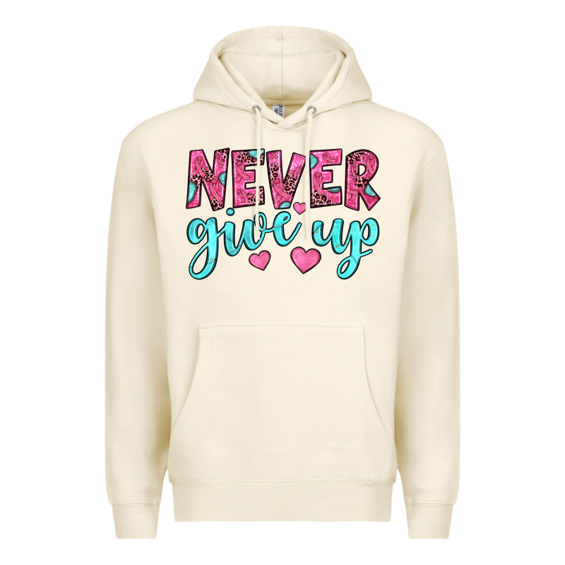 Never Give Up Premium Hoodie by JahusDesignShop | Teevron
