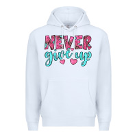 White never give up Premium Hoodie - JahusDesignShop