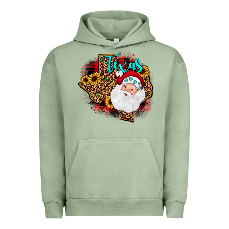 Santa Texas Map Urban Hoodie by JahusDesignShop | Teevron