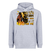 Heather Grey even in the midst of my storm i see god Heavyweight Hoodie - MaliasSmallBusiness
