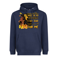 Navy even in the midst of my storm i see god Heavyweight Hoodie - MaliasSmallBusiness