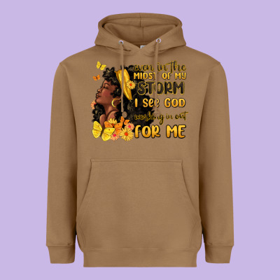 Heavyweight Hoodie even in the midst of my storm i see god