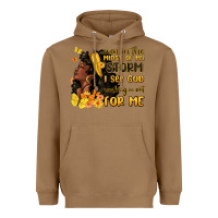 Toasted Coconut even in the midst of my storm i see god Heavyweight Hoodie - MaliasSmallBusiness