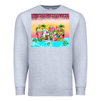 Heather Grey beach summer coffee cups Premium Sweatshirt - Zillion Design Studio