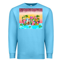 Ocean Blue beach summer coffee cups Premium Sweatshirt - Zillion Design Studio