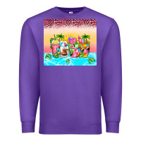 Purple beach summer coffee cups Premium Sweatshirt - Zillion Design Studio