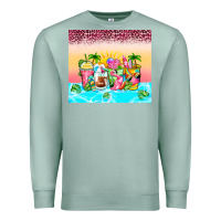 Seafoam beach summer coffee cups Premium Sweatshirt - Zillion Design Studio
