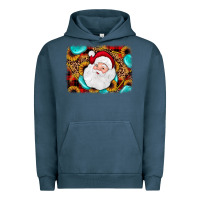 Pigment Midnight Navy santa background Urban Hoodie - JahusDesignShop