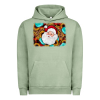 Pigment Oil Green santa background Urban Hoodie - JahusDesignShop