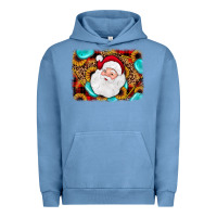 Pigment Pebble Blue santa background Urban Hoodie - JahusDesignShop