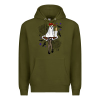 Army Green freak ghost halloween Premium Hoodie - BundleAndBundleShop