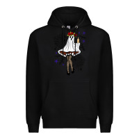 Black freak ghost halloween Premium Hoodie - BundleAndBundleShop