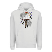 Dove Grey freak ghost halloween Premium Hoodie - BundleAndBundleShop