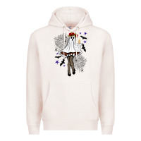 Pale Pink freak ghost halloween Premium Hoodie - BundleAndBundleShop