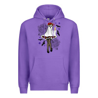 Purple freak ghost halloween Premium Hoodie - BundleAndBundleShop