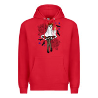Red freak ghost halloween Premium Hoodie - BundleAndBundleShop