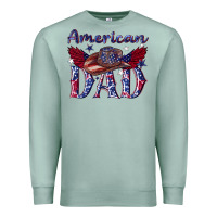 Seafoam American dad with cowboy Premium Sweatshirt - texasbilliewilder