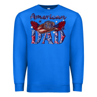 True Royal American dad with cowboy Premium Sweatshirt - texasbilliewilder