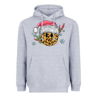 Heather Grey leopard smiley face Heavyweight Hoodie - MaliasSmallBusiness