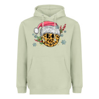 Matcha leopard smiley face Heavyweight Hoodie - MaliasSmallBusiness