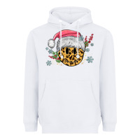 White leopard smiley face Heavyweight Hoodie - MaliasSmallBusiness