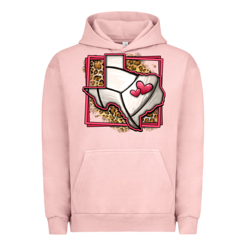 Leopard Volleyball Texas Map Urban Hoodie by Jasminsmagicworld | Teevron