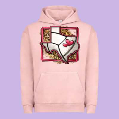 Leopard Volleyball Texas Map Urban Hoodie Designed By Jasminsmagicworld