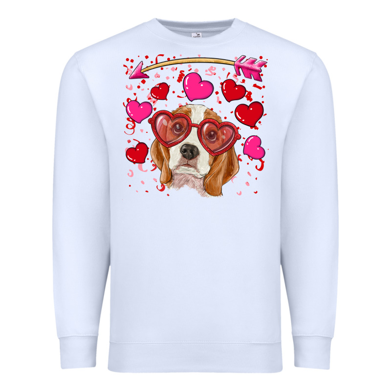 Valentine's Day  Beagle Premium Sweatshirt by RanaPortraitStore | Teevron