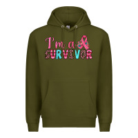 Army Green i'm a survivor Premium Hoodie - JahusDesignShop
