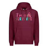 Burgundy i'm a survivor Premium Hoodie - JahusDesignShop