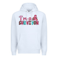 White i'm a survivor Premium Hoodie - JahusDesignShop