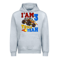 Heather Grey i'am three truck yeah Urban Hoodie - Artiststas