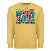 Antique Gold nursing diaries no sleep no money no life Premium Sweatshirt - Zillion Design Studio