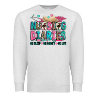 Oatmeal Heather nursing diaries no sleep no money no life Premium Sweatshirt - Zillion Design Studio